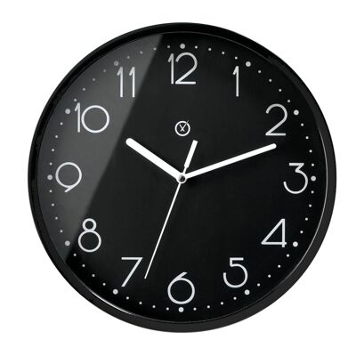 Sompex clocks athens geräuschlose wanduhr ø2%cm schwarz