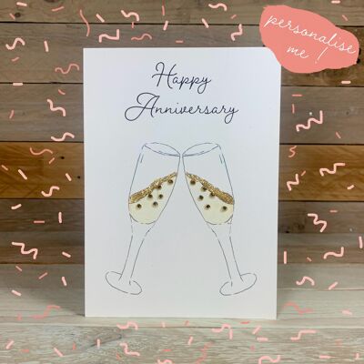 Anniversary Champagne Card