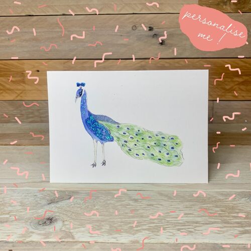 Penelope the Peacock Notelet