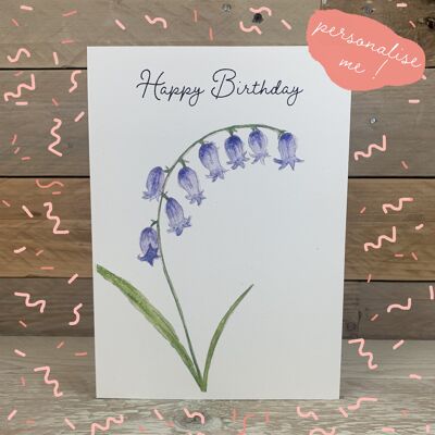 Bluebell Birthday Card