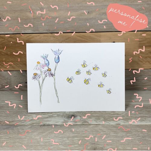 Bee and Meadow Notelet