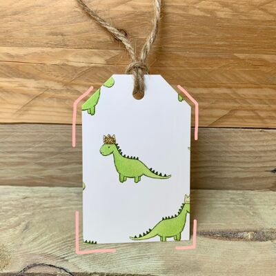 Étiquettes-cadeaux dinosaures - Paquet de 5