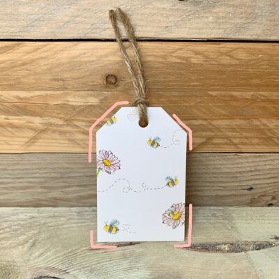 Etiqueta de regalo de abeja