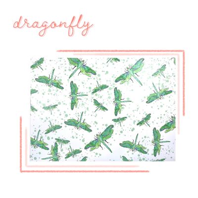 Dragonfly Wrapping Paper & Gift Tag Pack