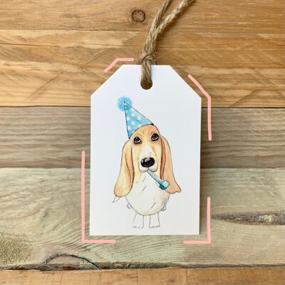 Basset Hound Gift Tags - Pack of 5