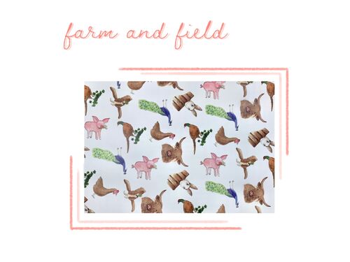 Farm and Field Wrapping Paper & Gift Tag Pack