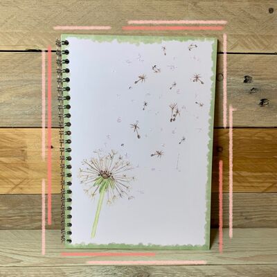 Dandelion Wire Bound A5 Notebook