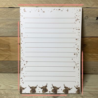 Highland Cow A5 Notepad