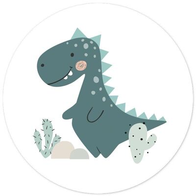 Muurcirkel kids dino jongen Ø 20 cm