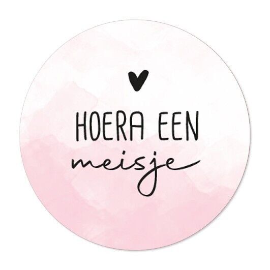 Autocollant hourra une fille sur un rouleau 250pcs.