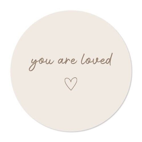 Sticker you are loved op rol 250st.