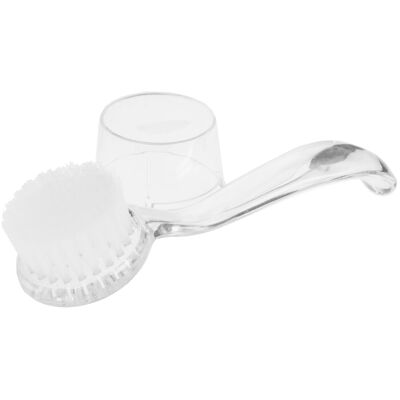 Facial massage brush, glass shell, nylon bristles, length: 14.5 cm