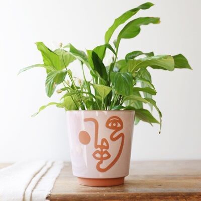 Pink Terracotta Face Planter 12cm