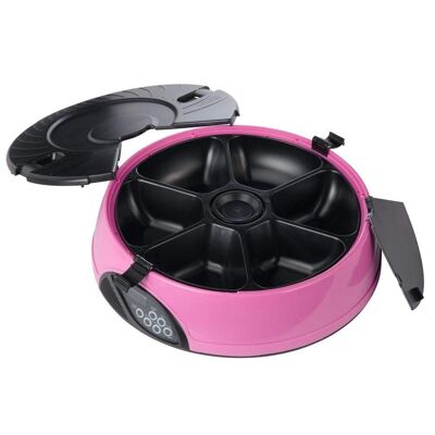 Bunty Automatic 6 Day Meal Pet Dog Cat Feeder Food Bowl Auto , Pink