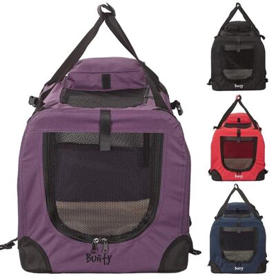 Bunty Fabric Pet Carrier , Purple Medium