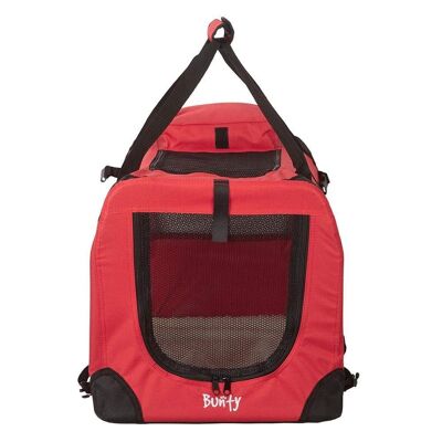 Bunty Fabric Pet Carrier , Red Small