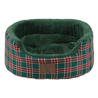 Bunty Heritage Tartan Dog Bed , Green Small