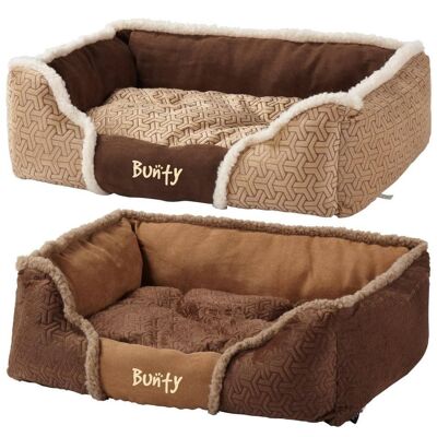 Bunty Kensington Dog Bed Soft Washable Fleece Fur Cushion , Brown X-Large