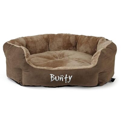 Bunty Polar Dog Bed , Brown Large
