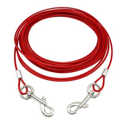 Bunty Tie Out Cable , Red Medium - 10ft / 3m