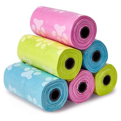 Bunty Waste Poo Bag Roll , 6 Rolls - (90bags)