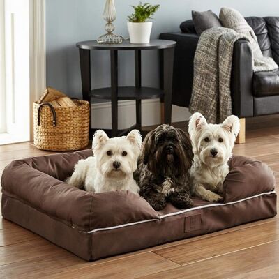 Cosy Couch Mattress Dog Bed - Personalised Option - Bunty , Grey Small