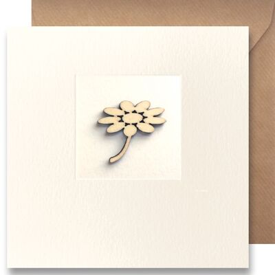 Greeting card Wood - Flower
