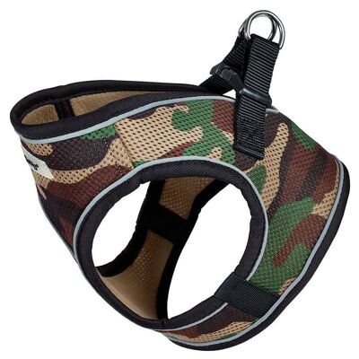 Dog Harness - Bunty Voyage fabric dog harness , Camo Large