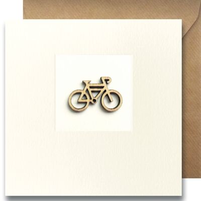 Greeting card Wood - Bicycle