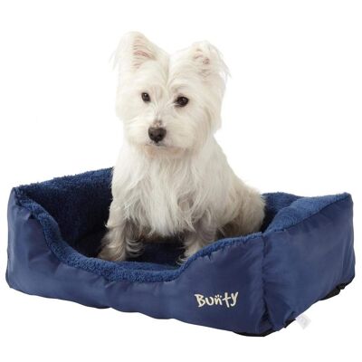Fleece Dog Bed - Washable - Bunty Deluxe , Blue Medium