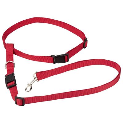 Hands Free Dog Lead & Leash for Running, Adjustable Waist , Red Small