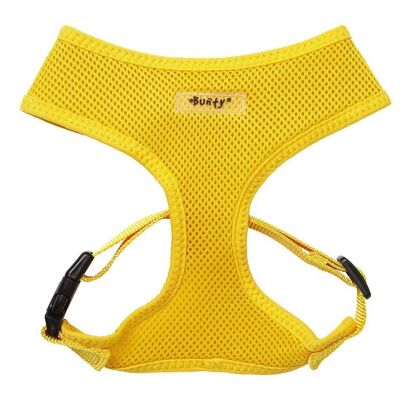 Soft Dog & Puppy Harness with Clip, Adjustable Personalised , Yellow Small