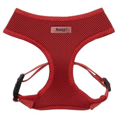 Soft Dog & Puppy Harness with Clip, Adjustable Personalised , Red Small