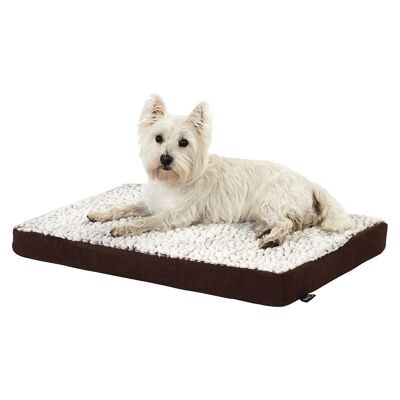 Soft Washable Dog Bed - Mattress Basket Bed Cushion Pillow , Brown Small