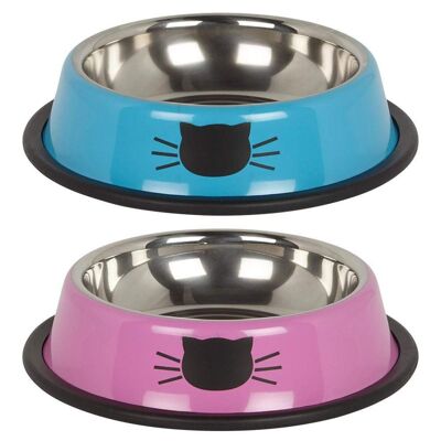 Stainless Steel Cat Bowl - Bunty , Pink