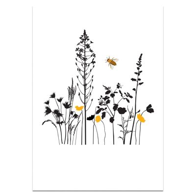 Poster Nature Shadows A3 -  Bee