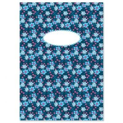 Notebook A5 Floral motif colofull - blue