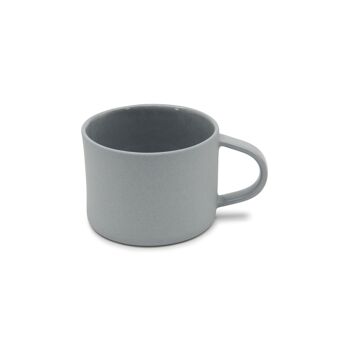 Grand mug plat gris grand