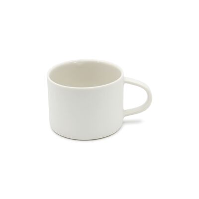 Grand mug plat blanc grand