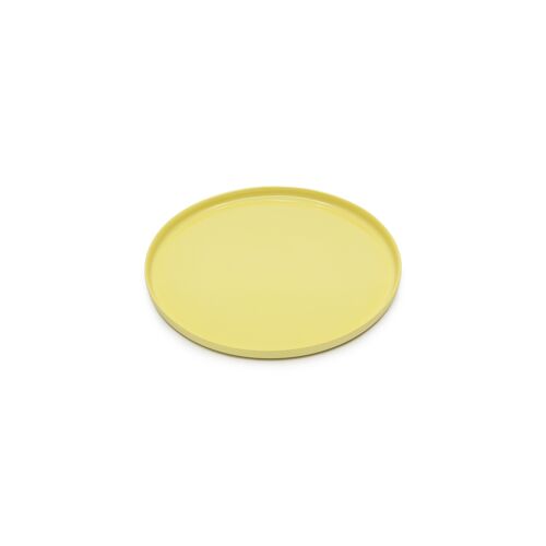 Round Dessert Plate Yellow