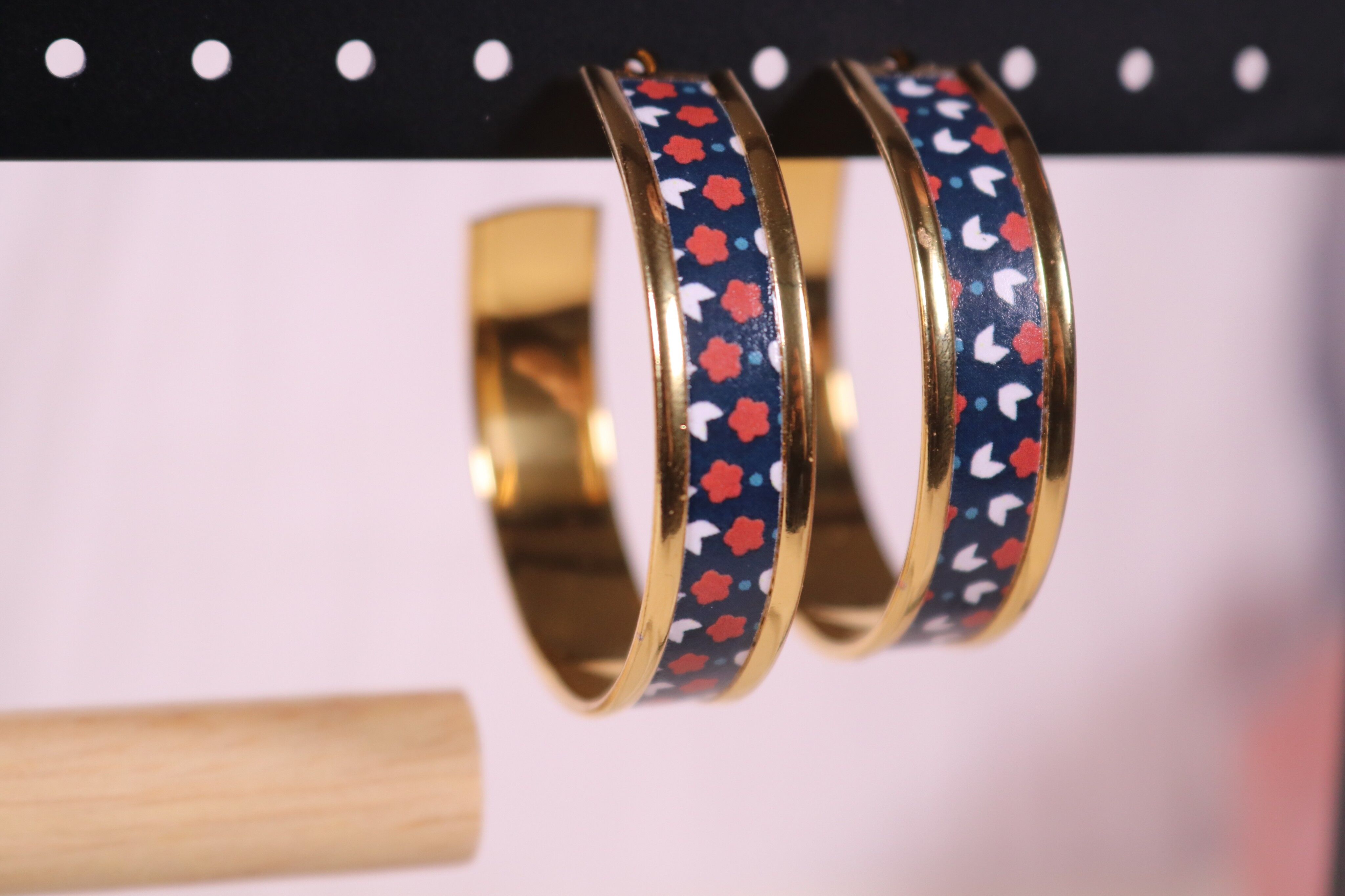 Japanische Motiv Creolen Chūrippu