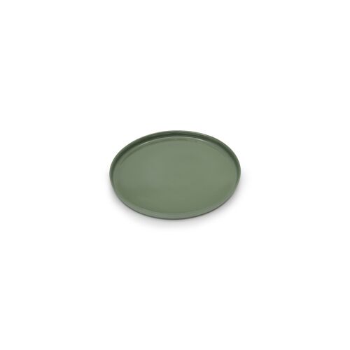 Round Small Dessert Plate Oil Green
