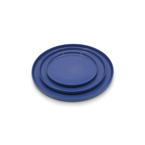 Round Plate Set 2 Navy Blue