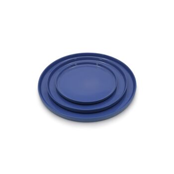 Assiette Ronde Set 2 Bleu Marine