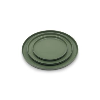 Assiette Ronde Set 2 Vert Pétrole