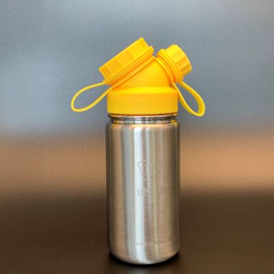 Juniki´s® eco line isolierte edelstahl trinkflasche 420ml - gelb