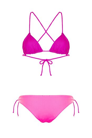 Bikini Triangolo incrocio schiena, modèle EXUMA CANDY Fluo 3