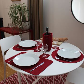 Set de table Textile BROOKLYN – Rouge 3