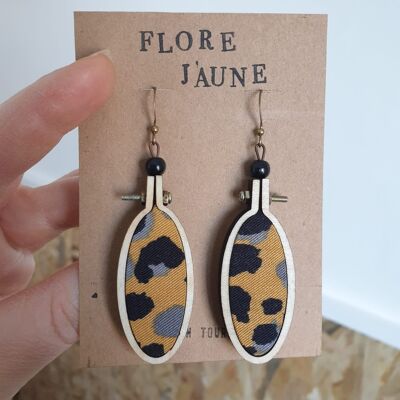 Yellow flora earrings