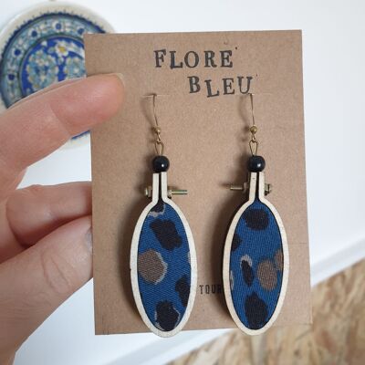 Pendientes Flora azul